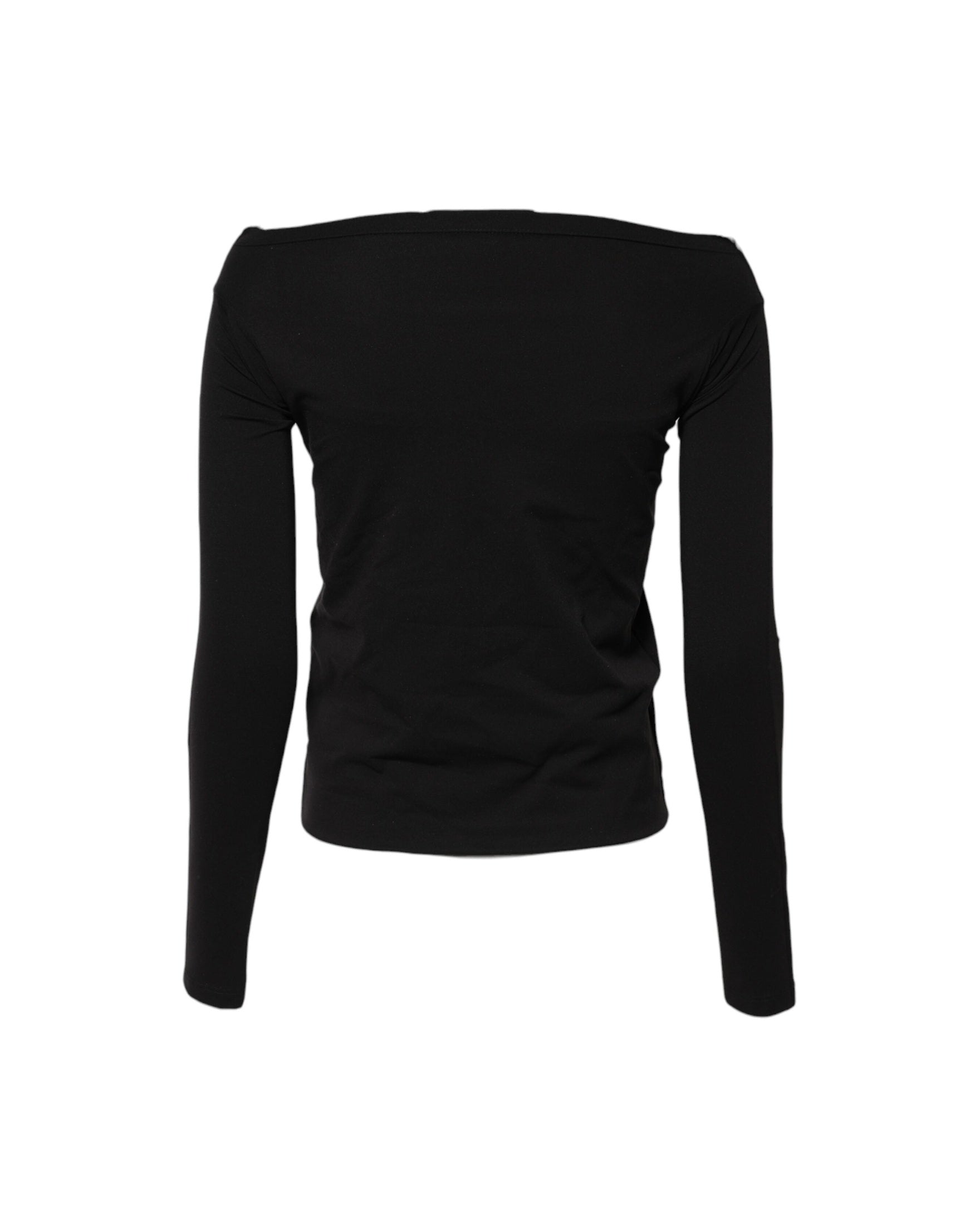 Dolce & Gabbana Black Wool Shrug Crew Neck Pullover Sweater Glam Steals