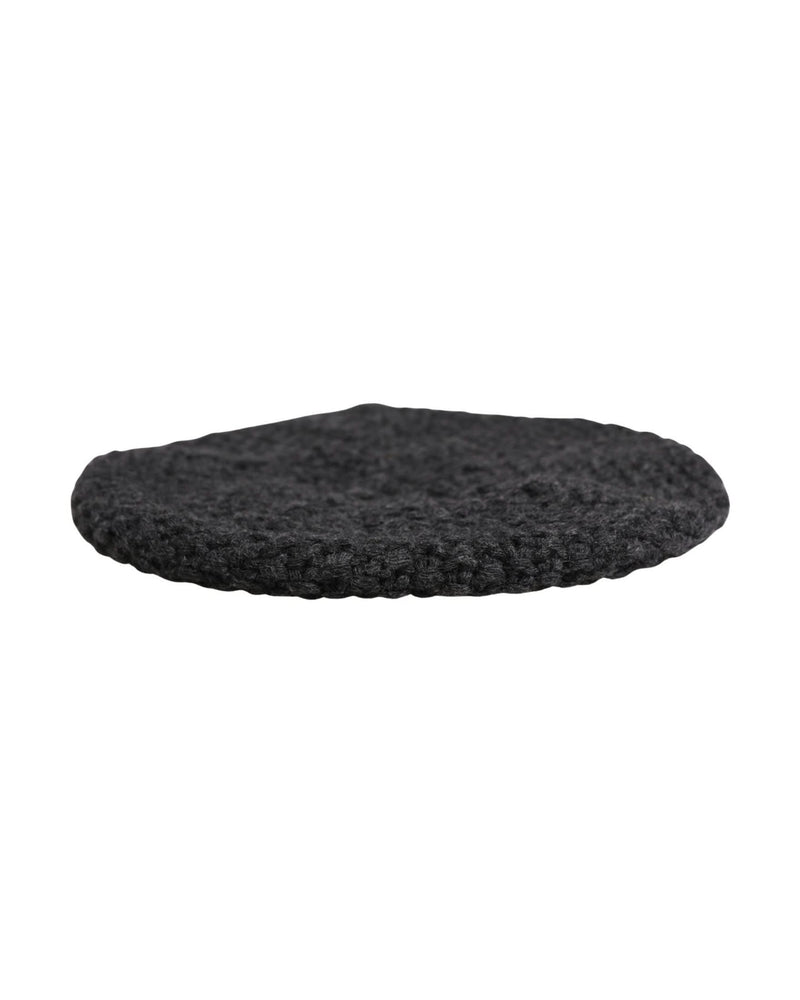 Dolce & Gabbana Black Wool Virgin Knitted Winter Beret Hat 