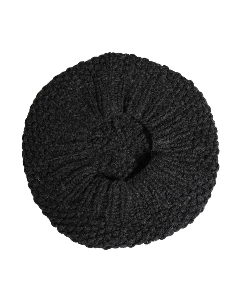 Dolce & Gabbana Black Wool Virgin Knitted Winter Beret Hat 