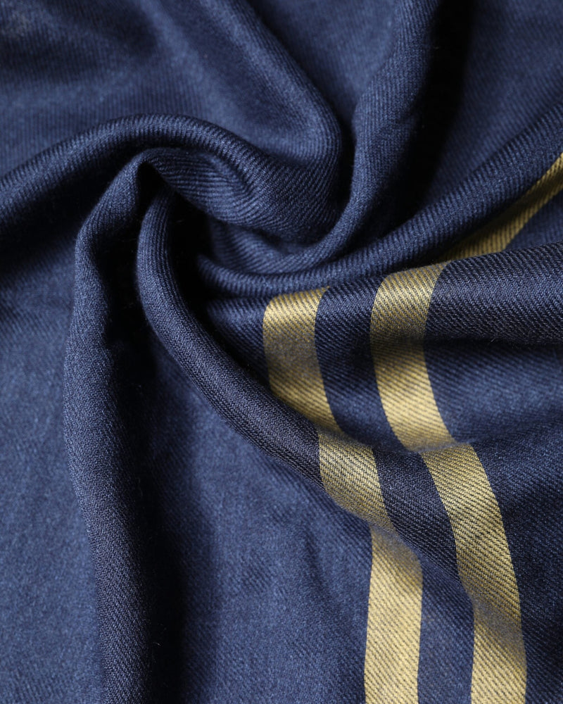 Dolce & Gabbana Blue Cashmere Neck Wrap Shawl Fringes Scarf Glam Steals