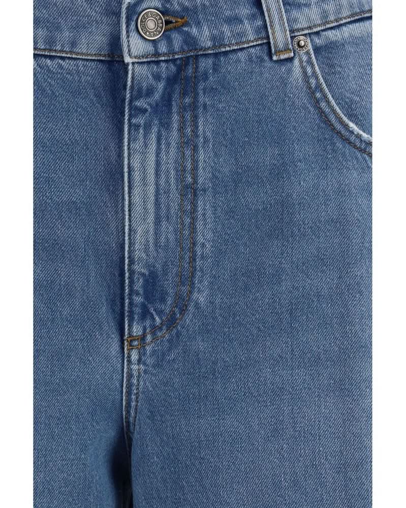 Dolce & Gabbana Blue Cotton Relaxed Fit Jeans Glam Steals