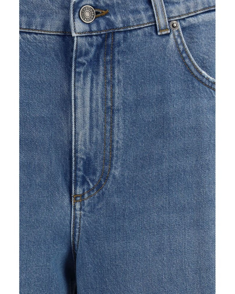 Dolce & Gabbana Blue Cotton Relaxed Fit Jeans Glam Steals