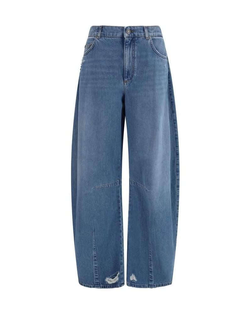 Dolce & Gabbana Blue Cotton Relaxed Fit Jeans Glam Steals