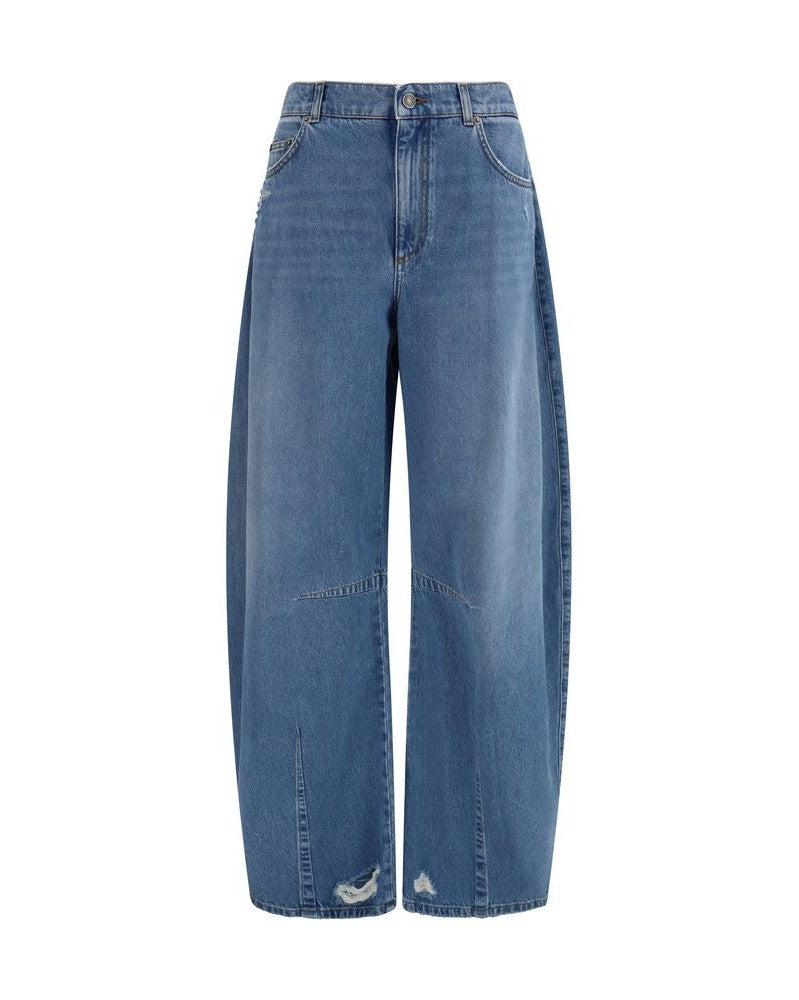 Dolce & Gabbana Blue Cotton Relaxed Fit Jeans Glam Steals