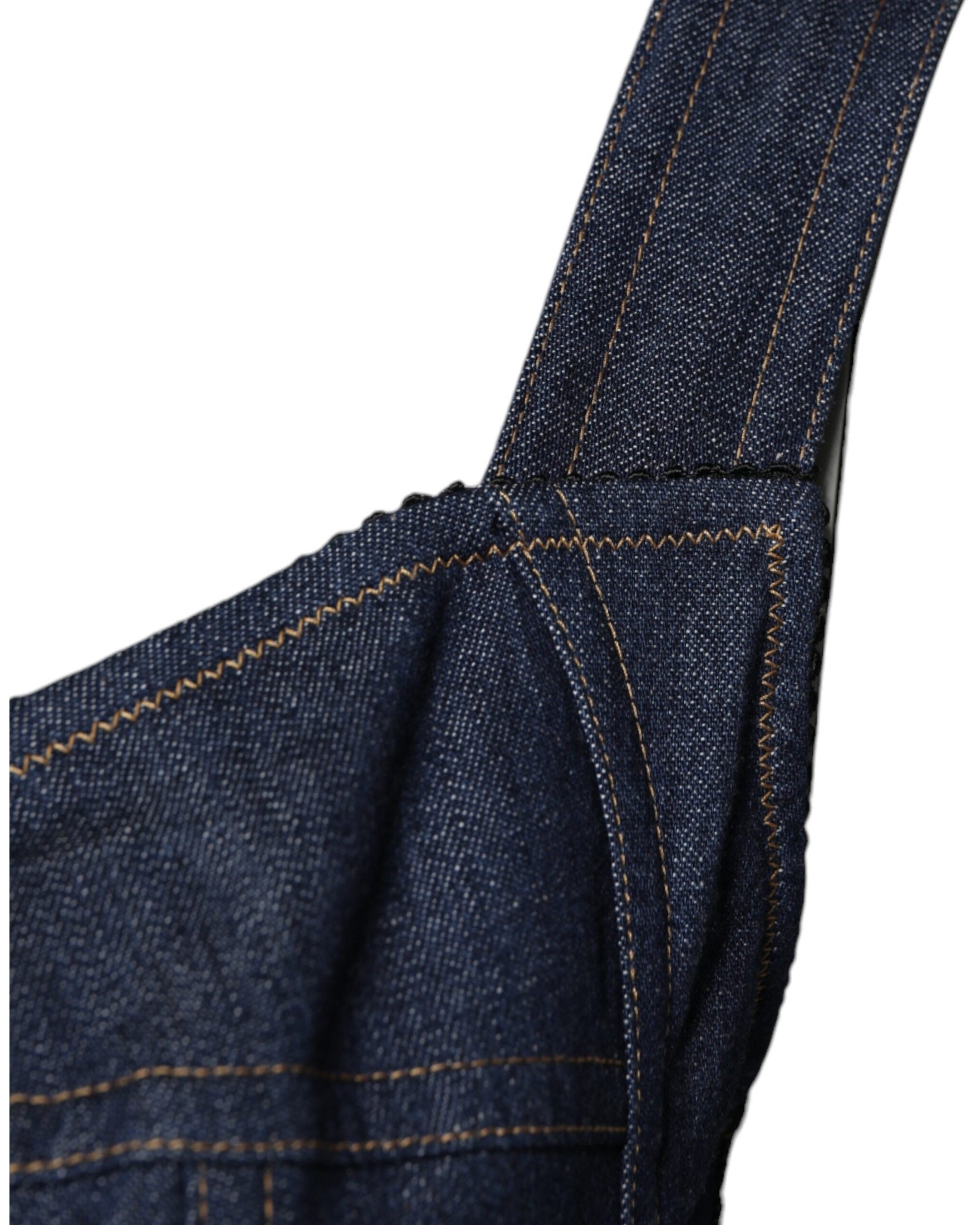 Dolce & Gabbana Blue Cotton Stretch Sleeveless Bodycon Denim Bodysuit Glam Steals
