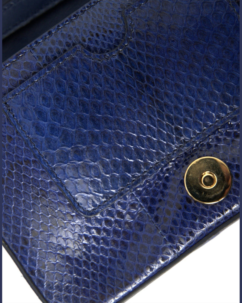 Dolce & Gabbana Exquisite Mink Fur Shoulder Blue Bag Glam Steals