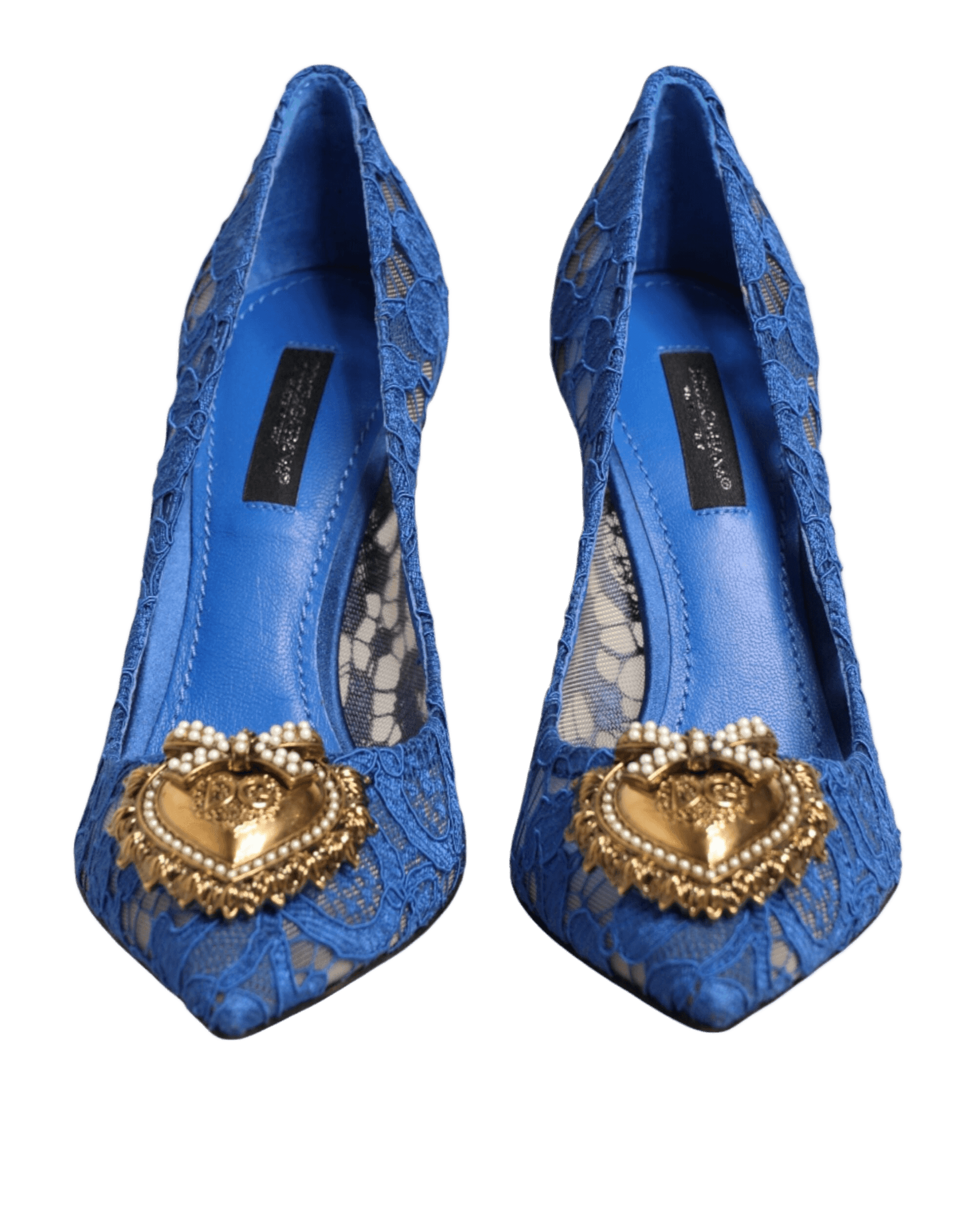 Dolce & Gabbana Blue Lace Taormina Devotion Pumps Shoes Glam Steals