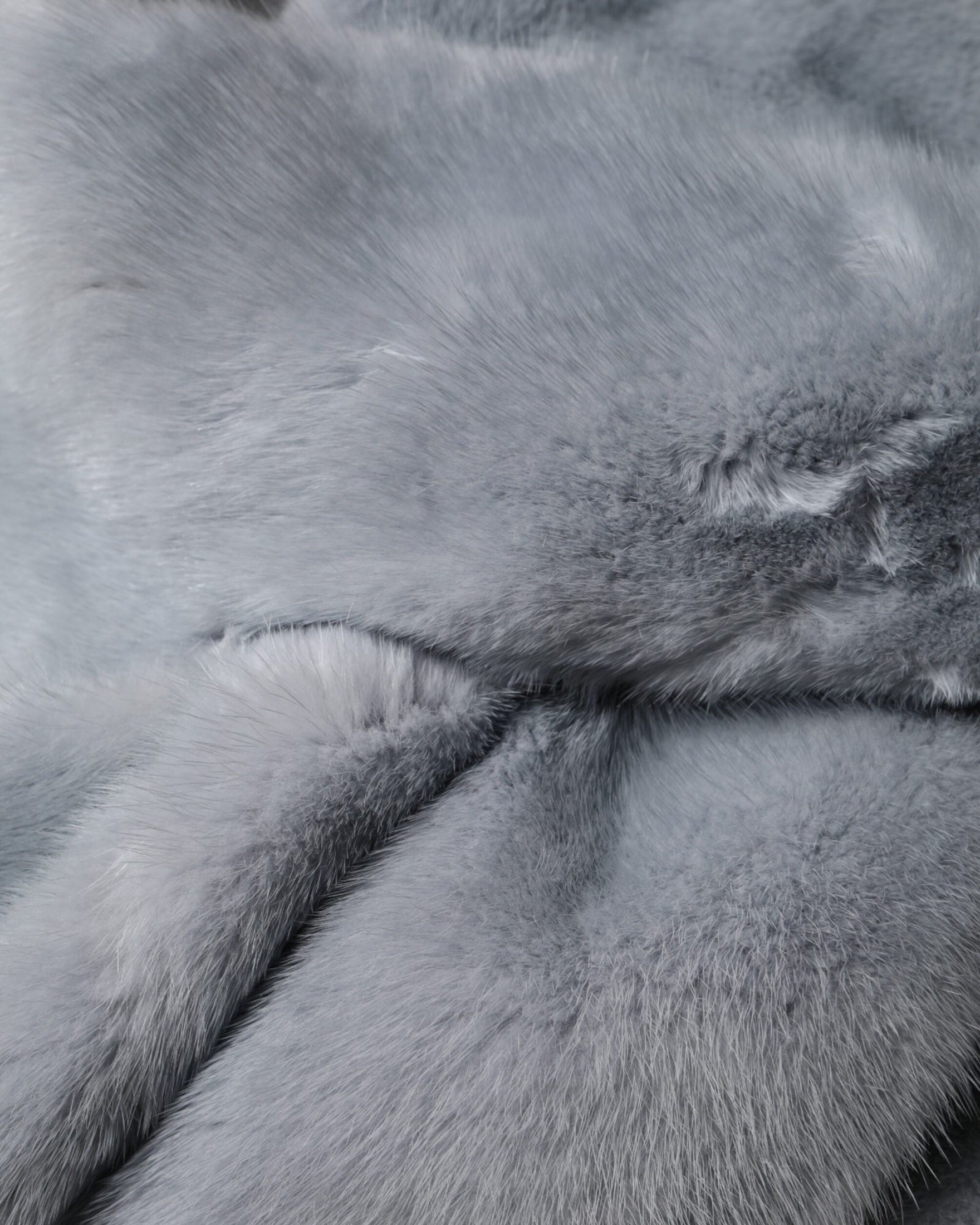 Dolce & Gabbana Blue Powder Mink Fur Neck Warmer Scarf 
