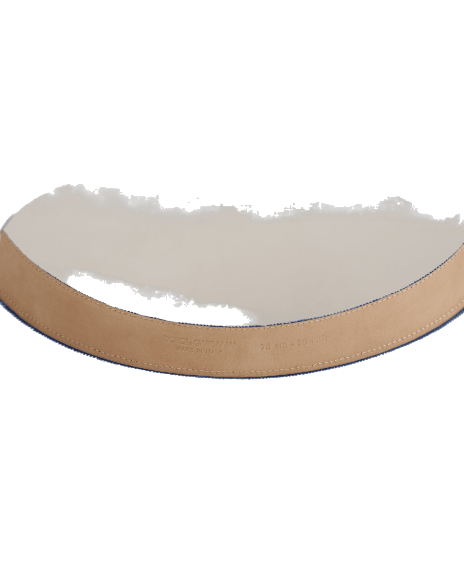 Dolce & Blue Gabbana Velvet Logo Engraved Metal Buckle Belt Glam Steals