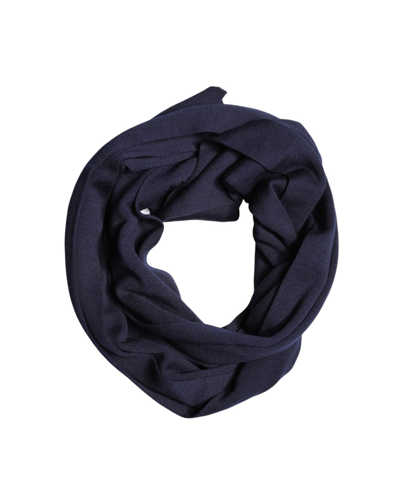 Dolce & Gabbana Blue Wool Dg Loves London Neck Wrap Scarf Glam Steals