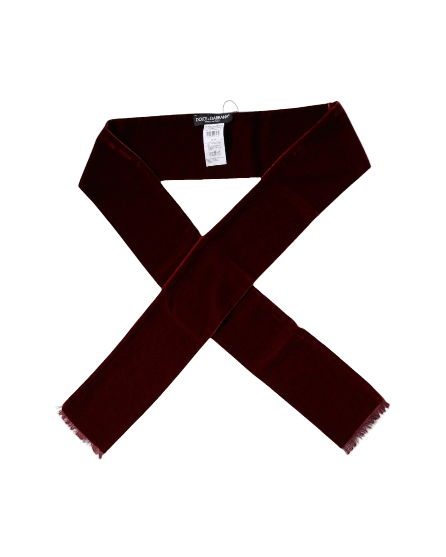 Dolce & Gabbana Bordeaux Cotton Silk Fringe Shawl Wrap Scarf Glam Steals