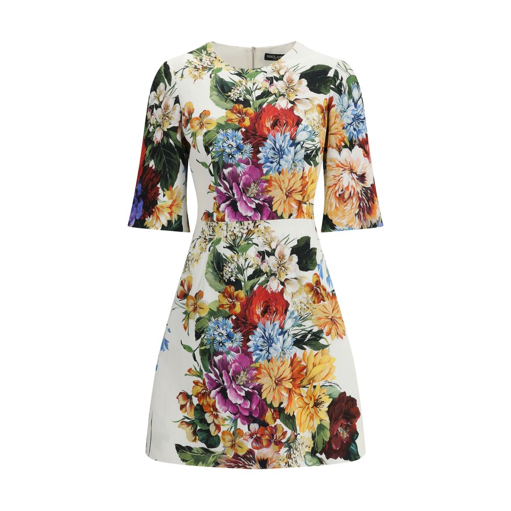 Dolce & Gabbana Bouquet-Print Midi Dress Glam Steals
