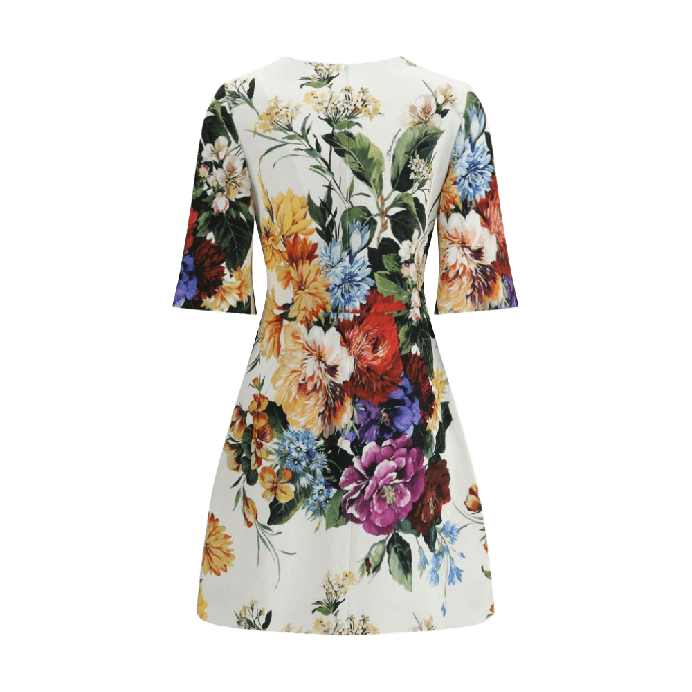 Dolce & Gabbana Bouquet-Print Midi Dress Glam Steals