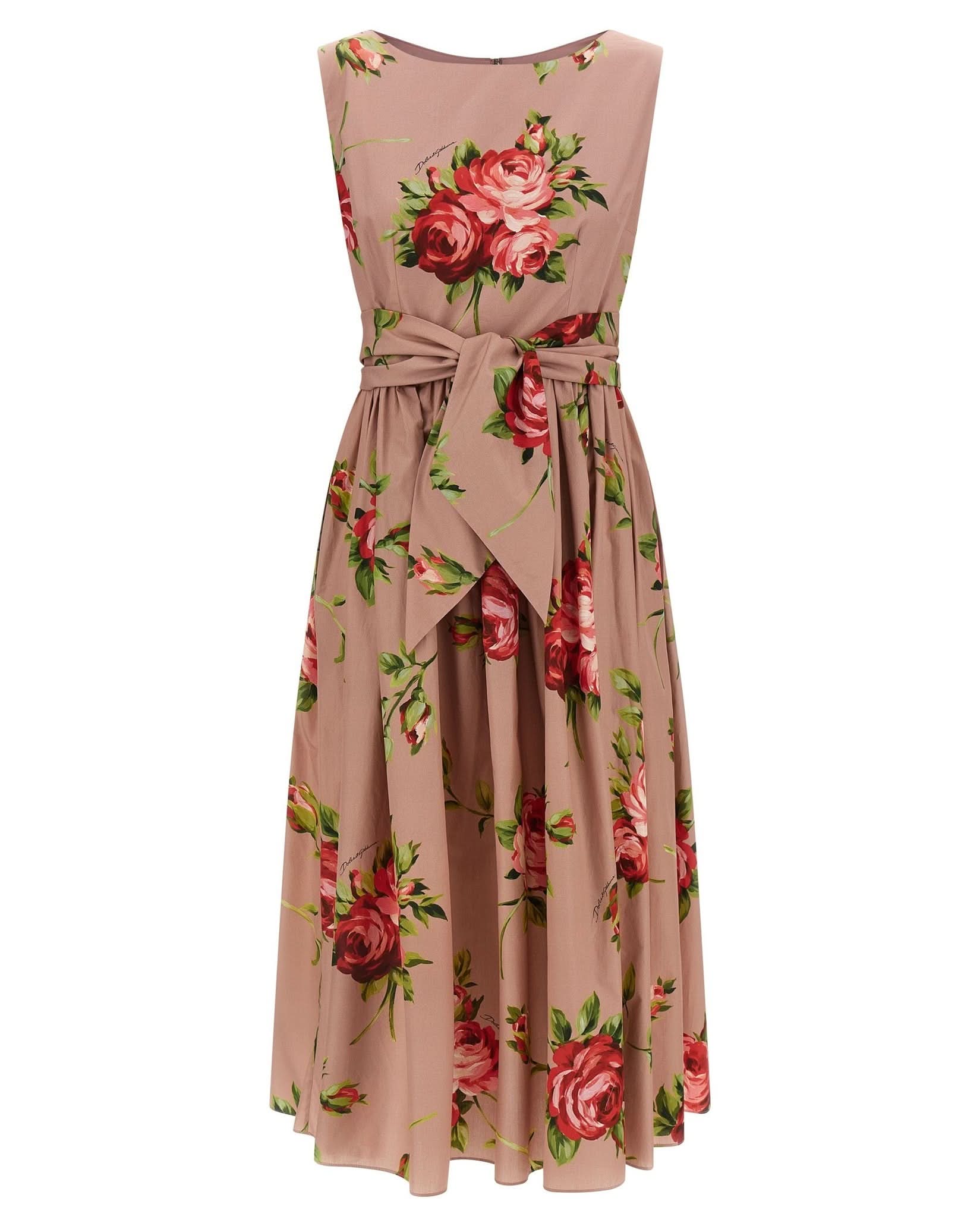 Dolce & Gabbana Bouquet Rose Dress Glam Steals