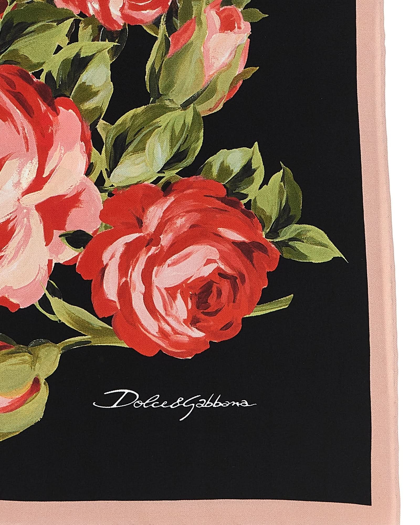 Dolce & Gabbana Bouquet Rose Scarf Glam Steals