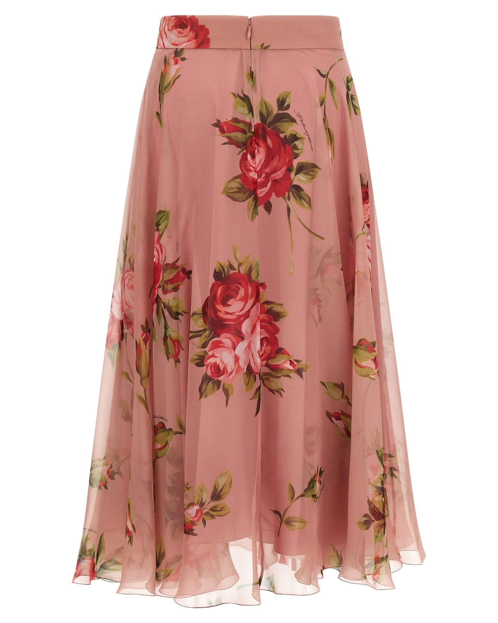 Dolce & Gabbana Bouquet Rose Skirt Glam Steals
