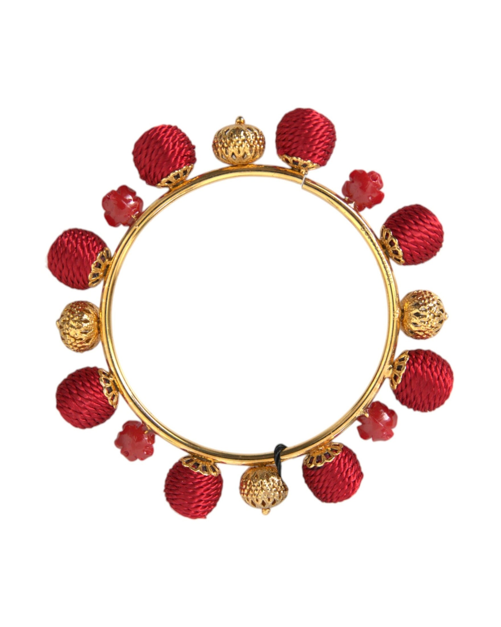 Dolce & Gabbana Brass Runway Sicilia Natale Roses Gold Red Bracelet Glam Steals
