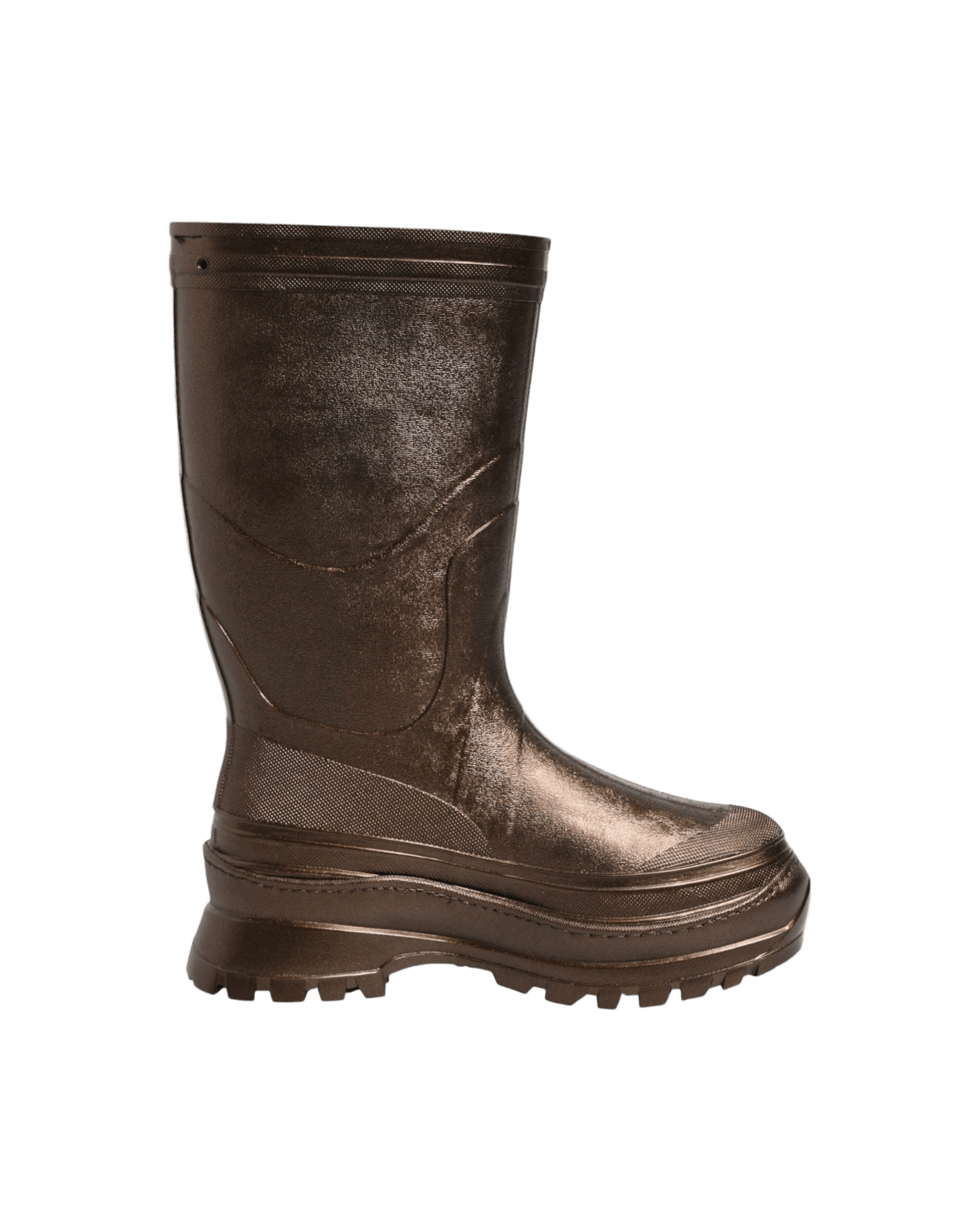 Dolce & Gabbana Bronze Metallic Pull On Rain Boots Shoes Glam Steals