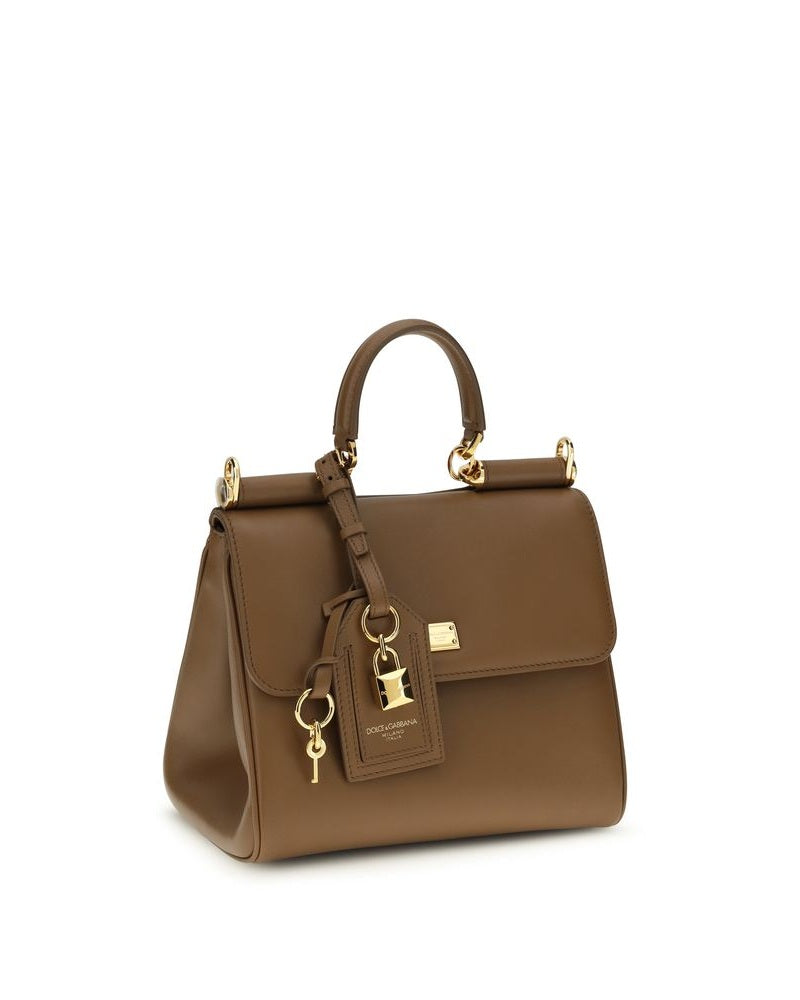 Dolce & Gabbana Brown Calf Leather Bos Taurus Shoulder Bag 