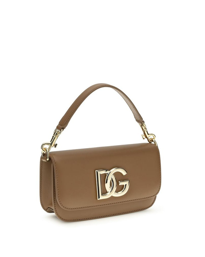 Dolce & Gabbana Brown Calf Leather Bos Taurus Shoulder Bag Glam Steals