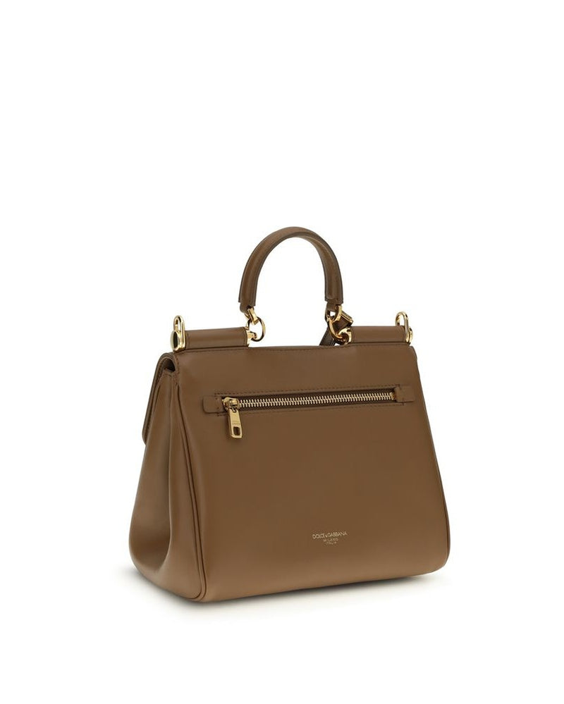 Dolce & Gabbana Brown Calf Leather Bos Taurus Shoulder Bag 