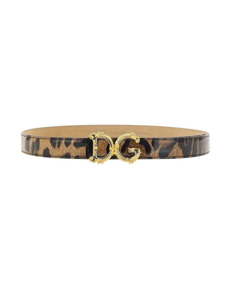 Dolce & Gabbana Brown Calfskin Regular Belt Glam Steals