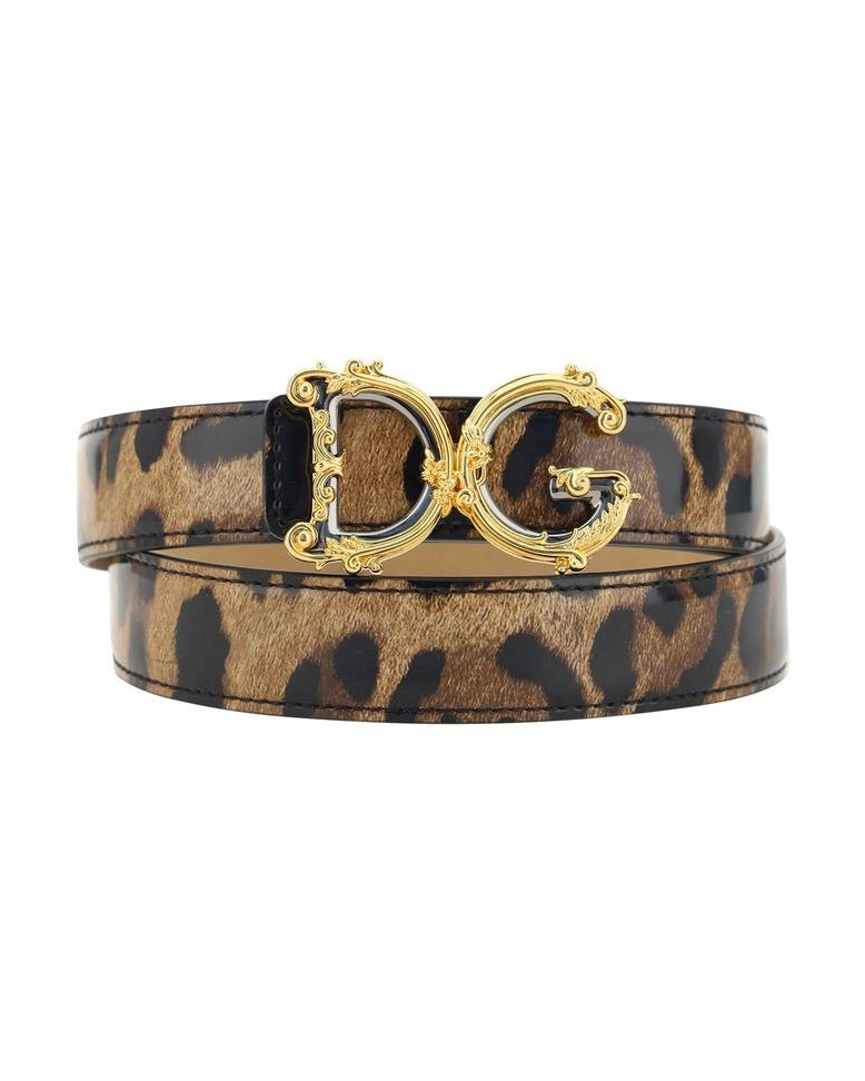 Dolce & Gabbana Brown Calfskin Regular Belt Glam Steals