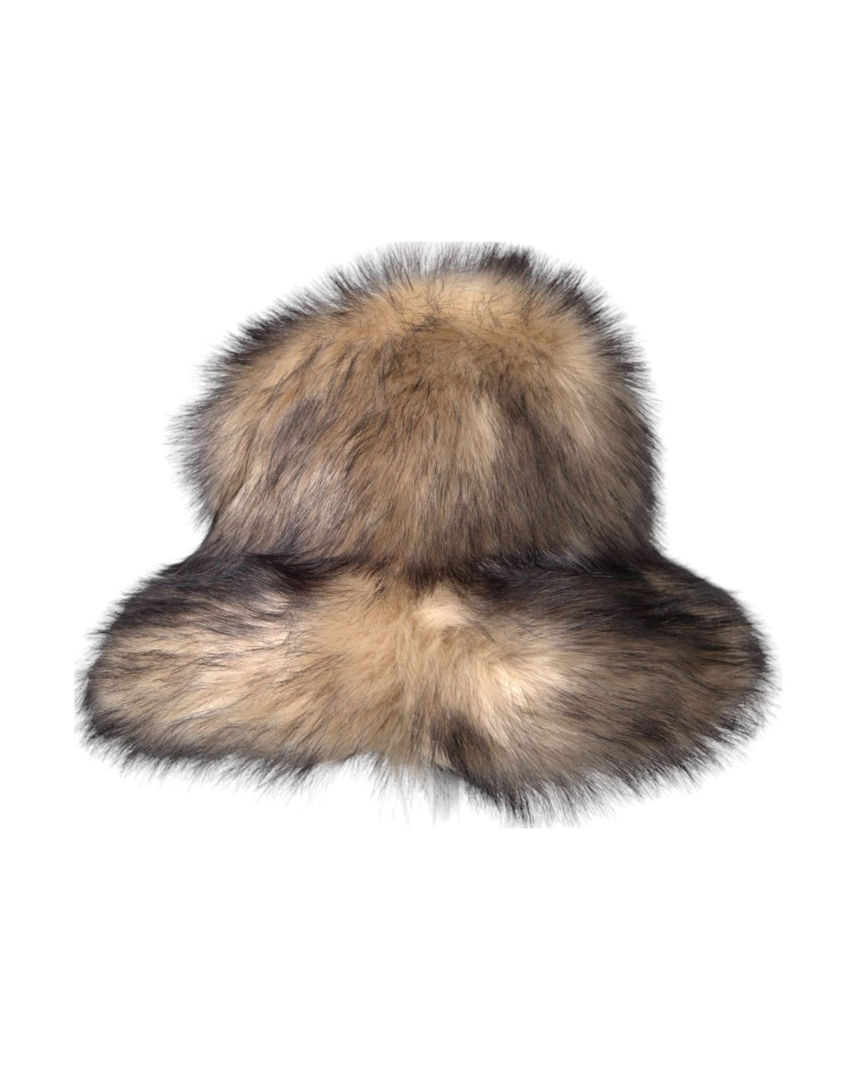 Dolce & Gabbana Brown Faux Fur Modacrylic Fedora Hat 