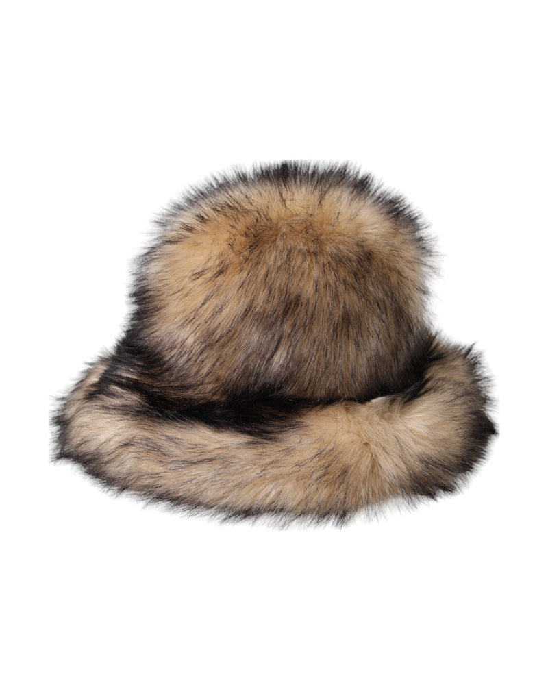Dolce & Gabbana Brown Faux Fur Modacrylic Fedora Hat Glam Steals