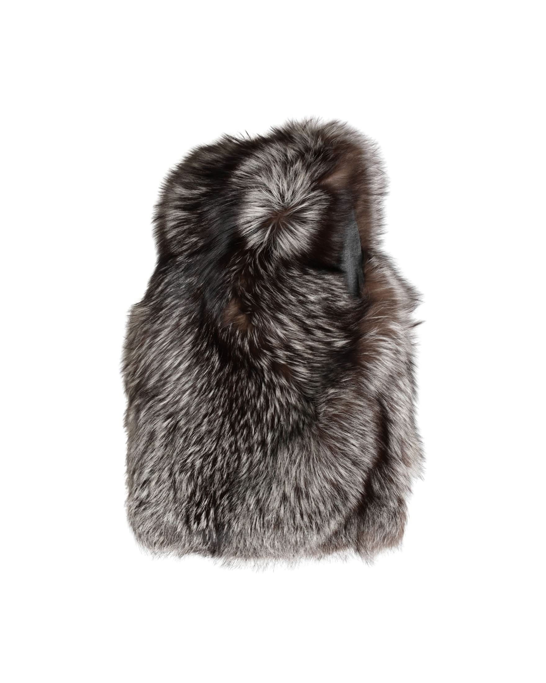 Dolce & Gabbana Brown Faux Fur Whole Head Wrap Capello Hat 