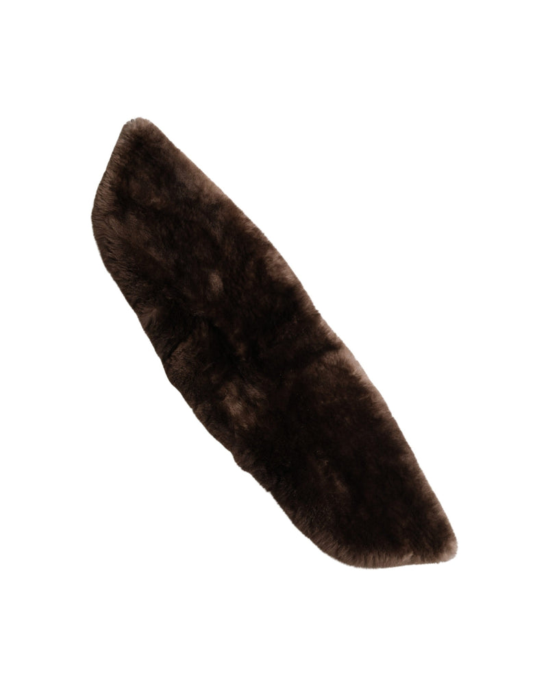 Dolce & Gabbana Brown Fur Shoulder Collar Neck Wrap Scarf 