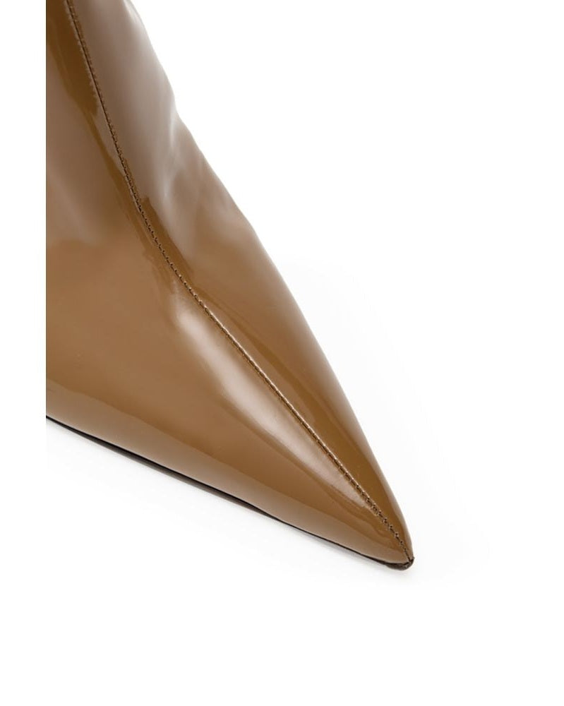 Dolce & Gabbana Brown Leather High Heel Boots Glam Steals