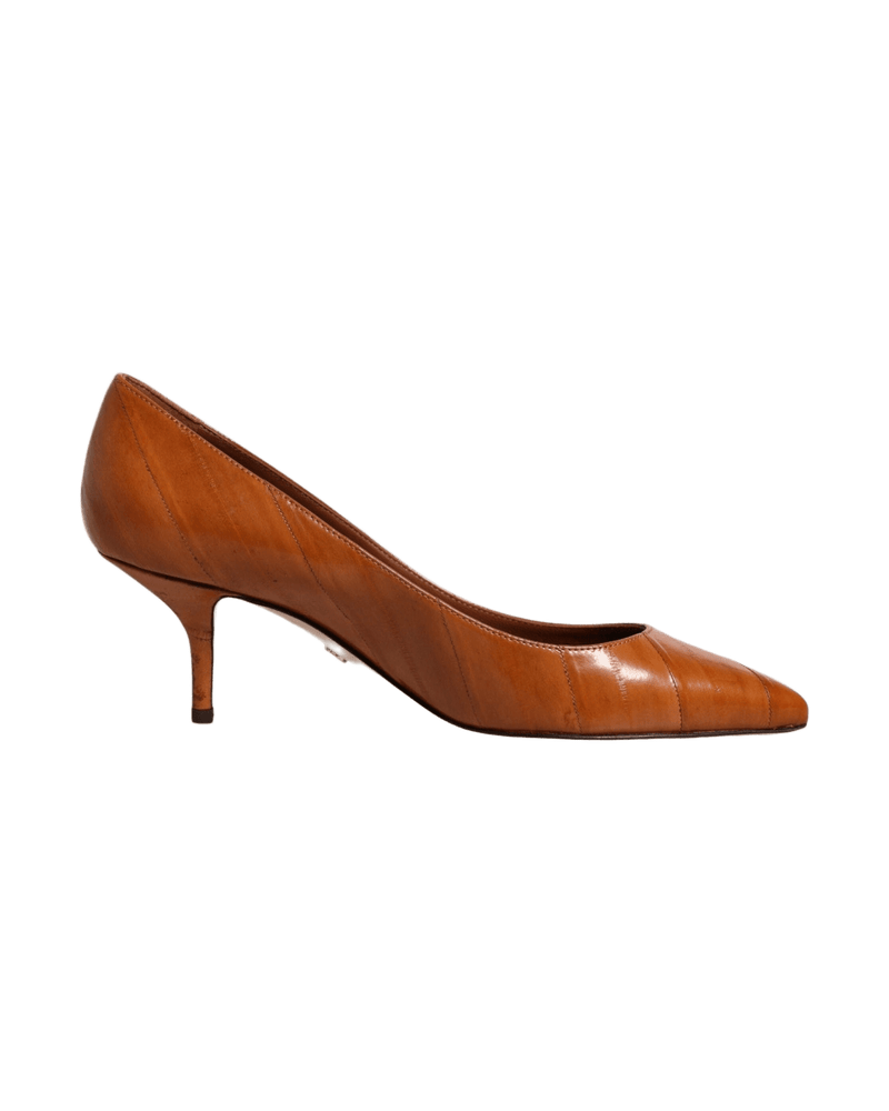 Dolce & Brown Gabbana Leather Kitten Heels Pumps Shoes Glam Steals