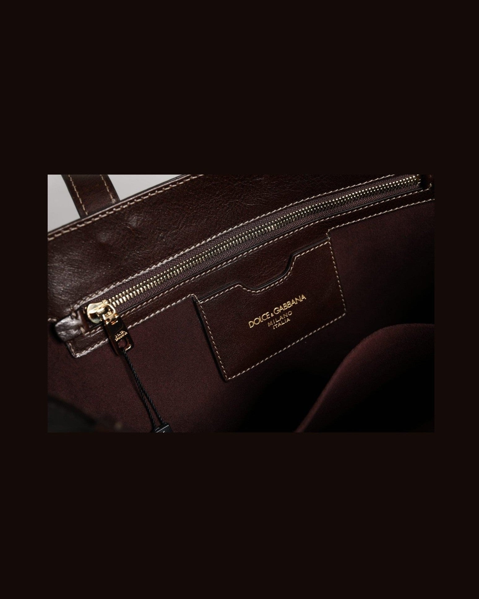 Dolce & Gabbana Brown Leather Leopard Shoulder Strap Tote Bag Glam Steals