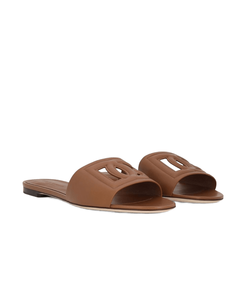 Dolce & Gabbana Brown Leather Sandals Glam Steals