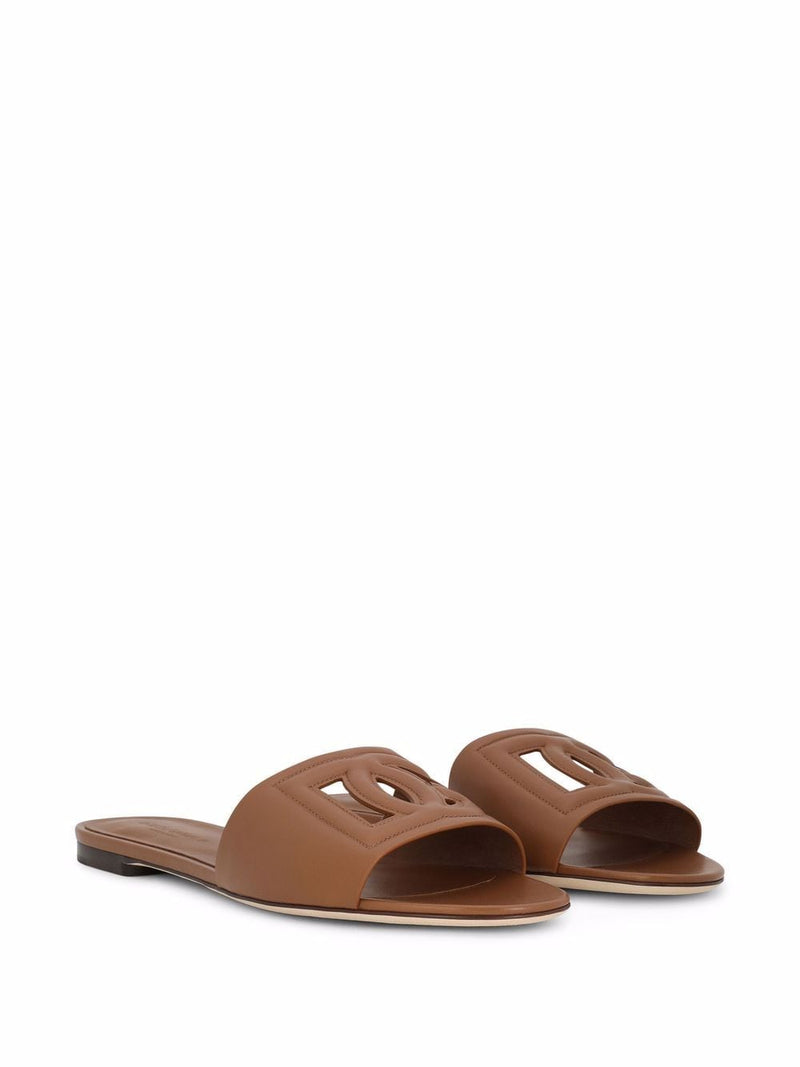 Dolce & Gabbana Brown Leather Sandals Glam Steals