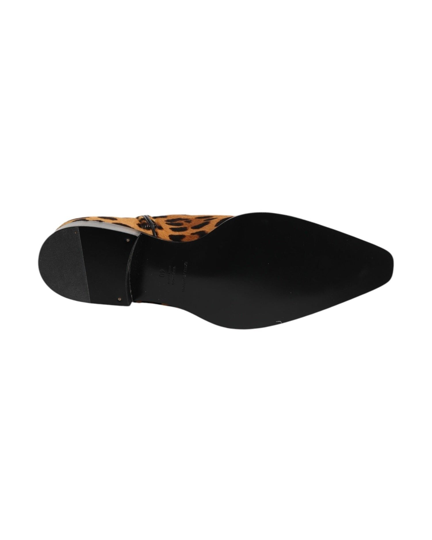 Dolce & Gabbana Brown Leopard Calf Fur Ankle Boots Shoes Glam Steals