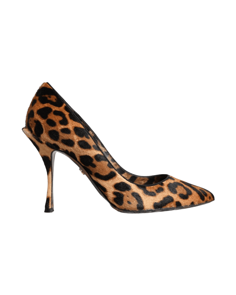 Dolce & Brown Gabbana Leopard Calf Hair Heels Pumps Shoes Glam Steals
