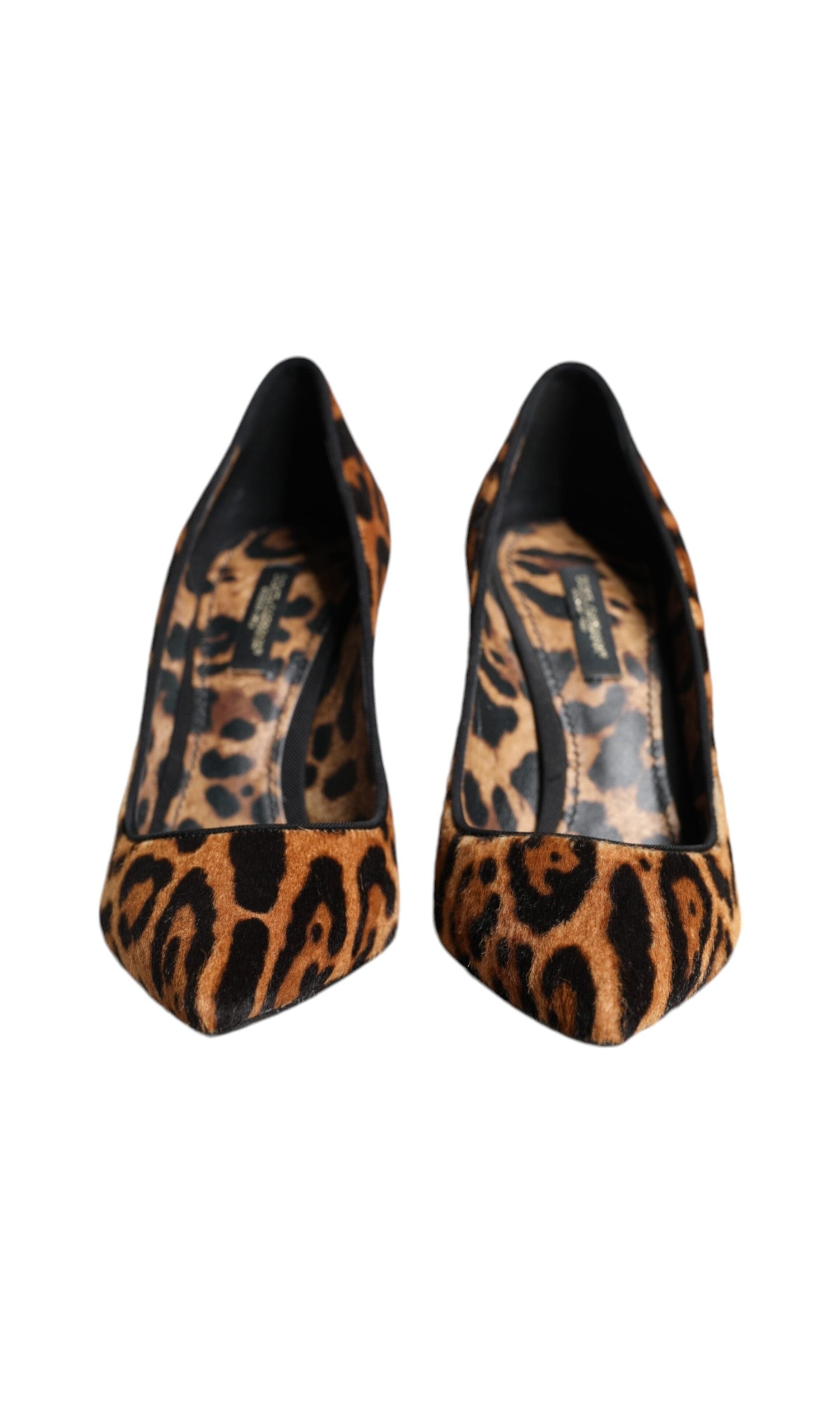 Dolce & Gabbana Brown Leopard Calf Hair Heels Pumps Shoes Glam Steals