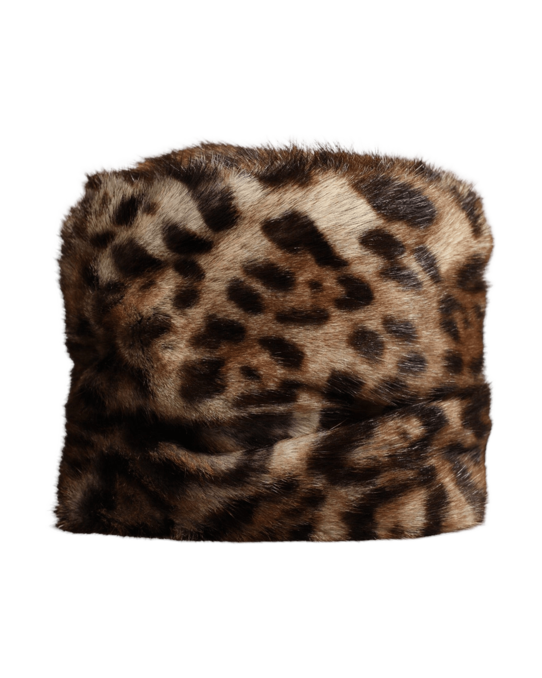 Dolce & Gabbana Brown Leopard Faux Fur Women Bucket Hat Glam Steals