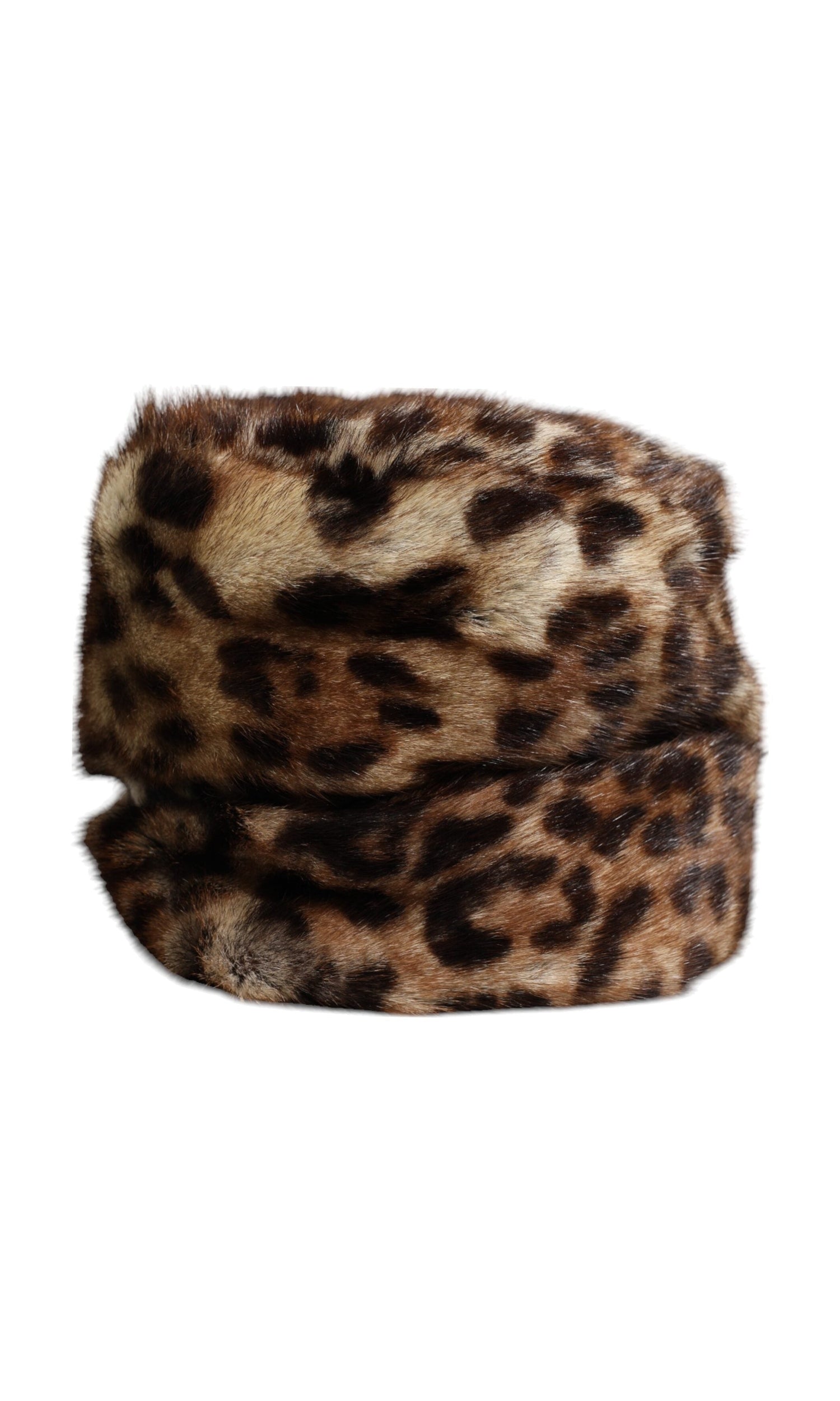 Dolce & Gabbana Brown Leopard Faux Fur Women Bucket Hat Glam Steals