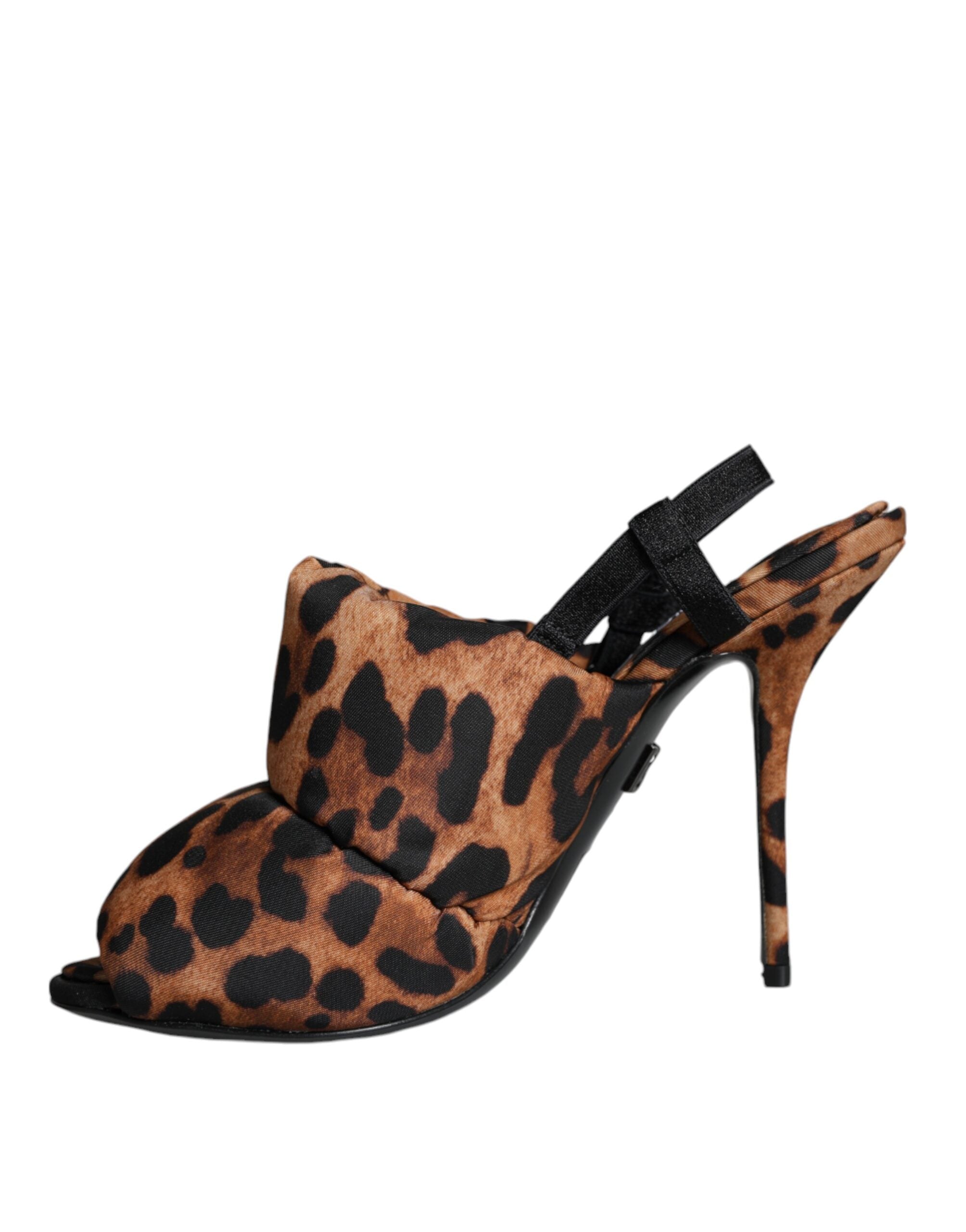 Dolce & Gabbana Brown Leopard Keira Slingback Sandals Shoes Glam Steals
