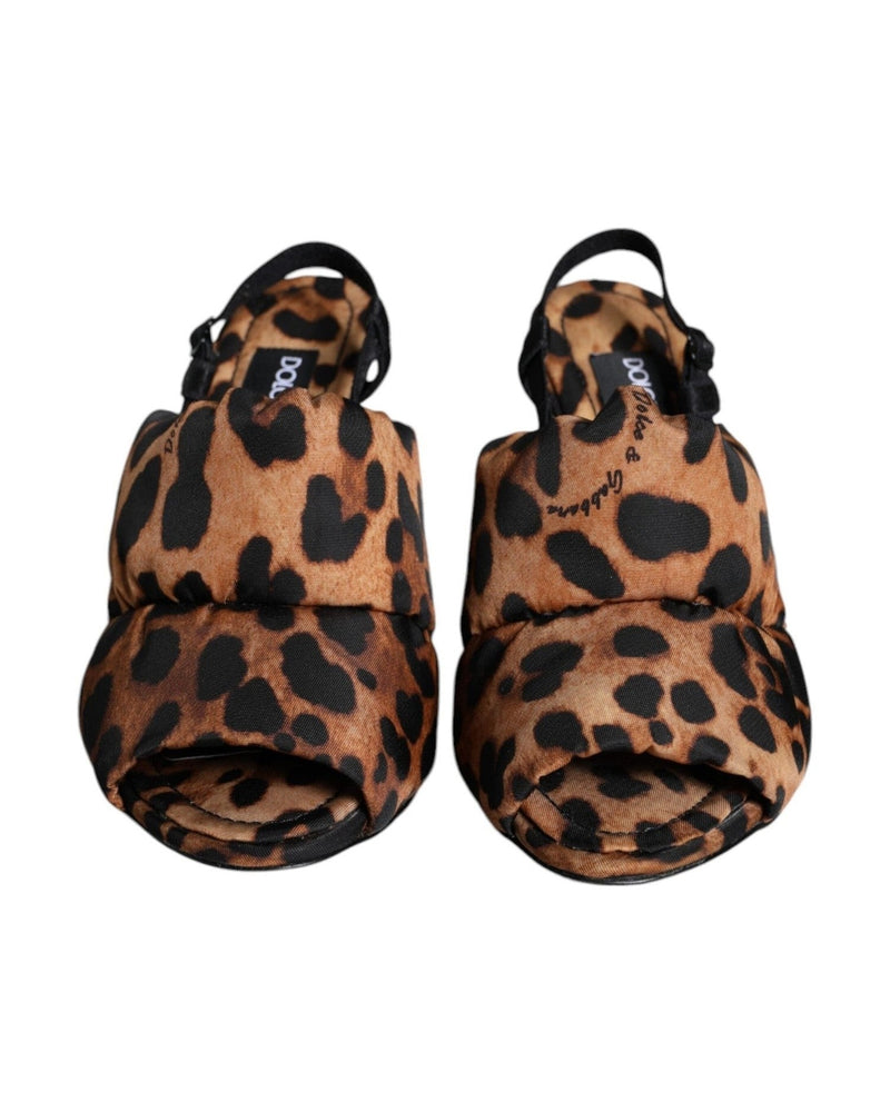 Dolce & Gabbana Brown Leopard Keira Slingback Sandals Shoes Glam Steals