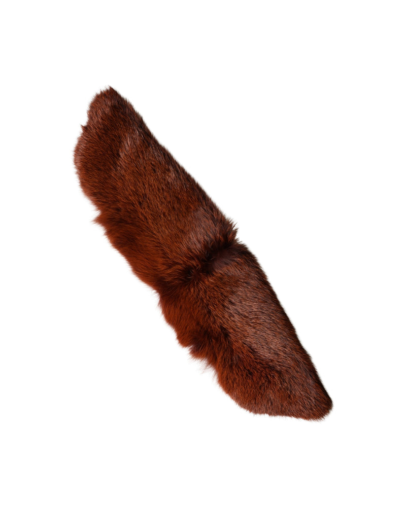 Dolce & Gabbana Brown Mink Fur Collar Neck Wrap Scarf 