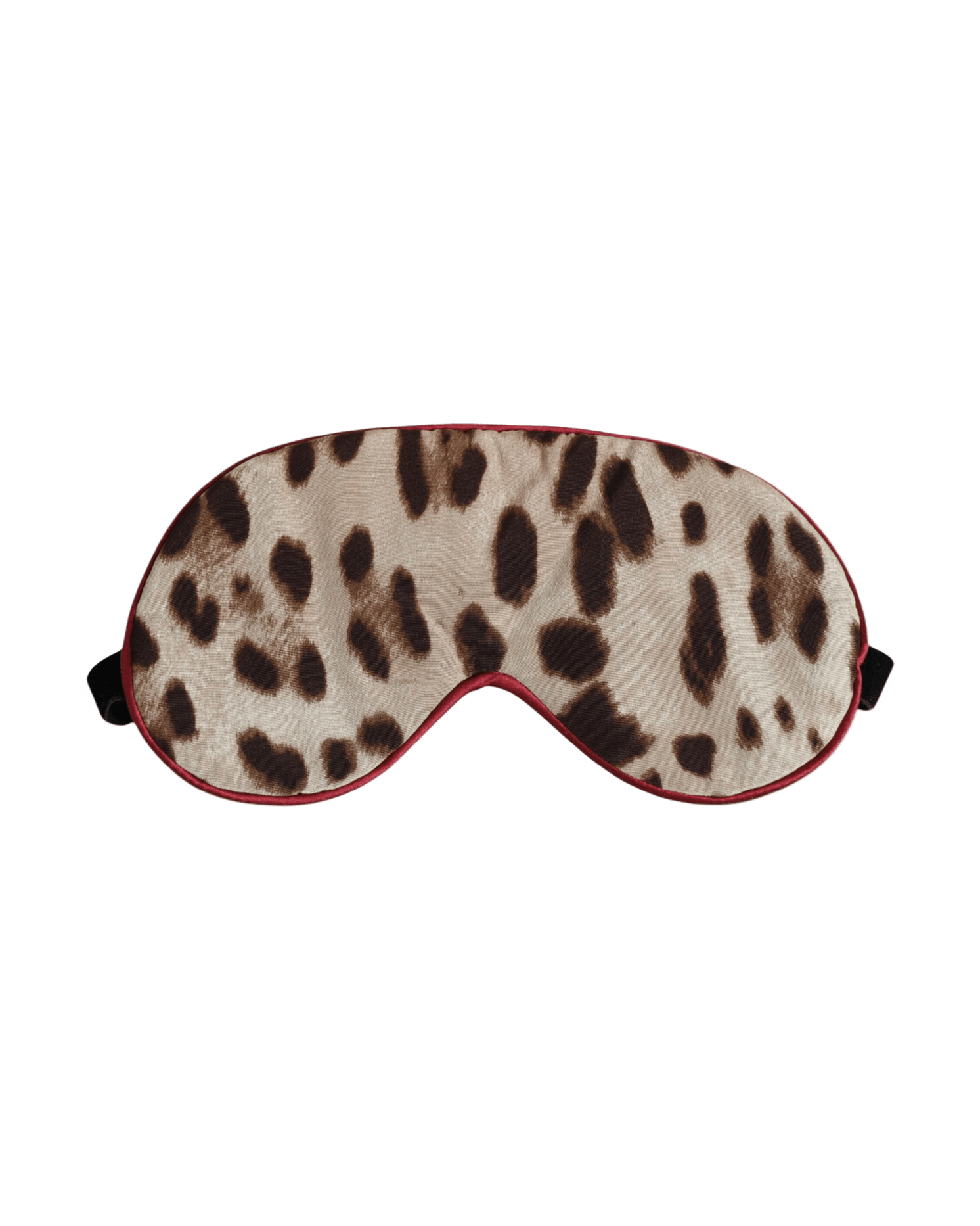 Dolce & Gabbana Brown Silk Leopard Print Women Accessory Sleep Eye Mask Eye Masks