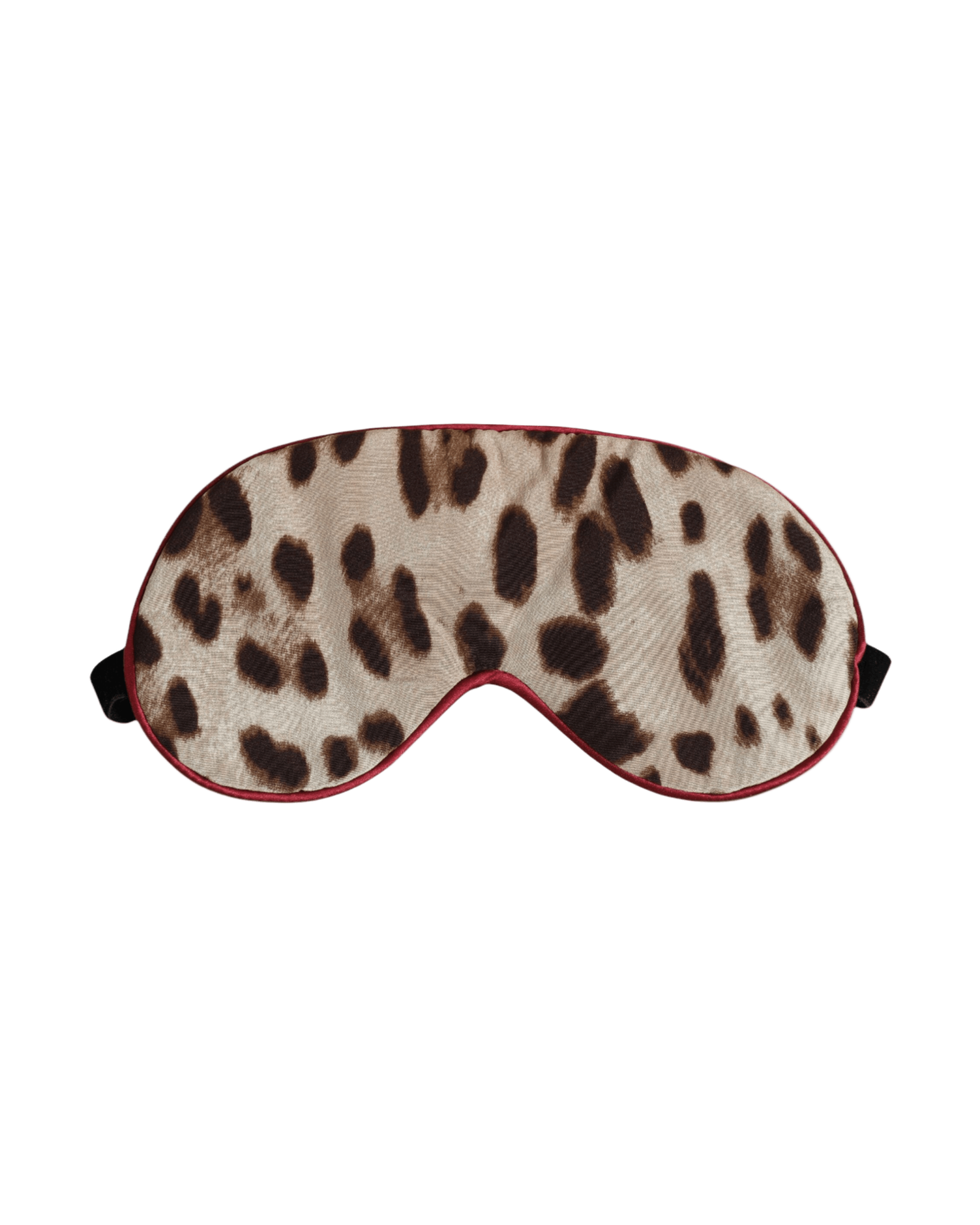 Dolce & Gabbana Brown Silk Leopard Print Women Accessory Sleep Eye Mask Glam Steals