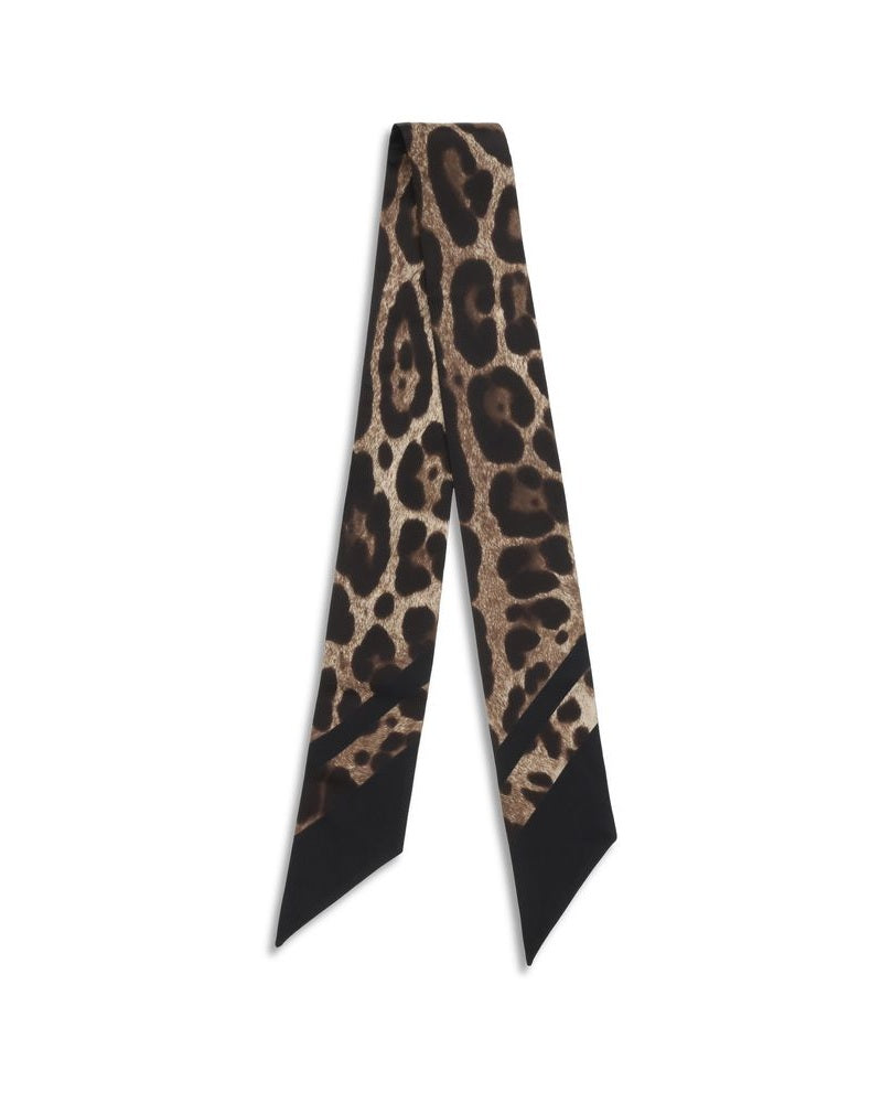 Dolce & Gabbana Brown Silk Scarf Glam Steals