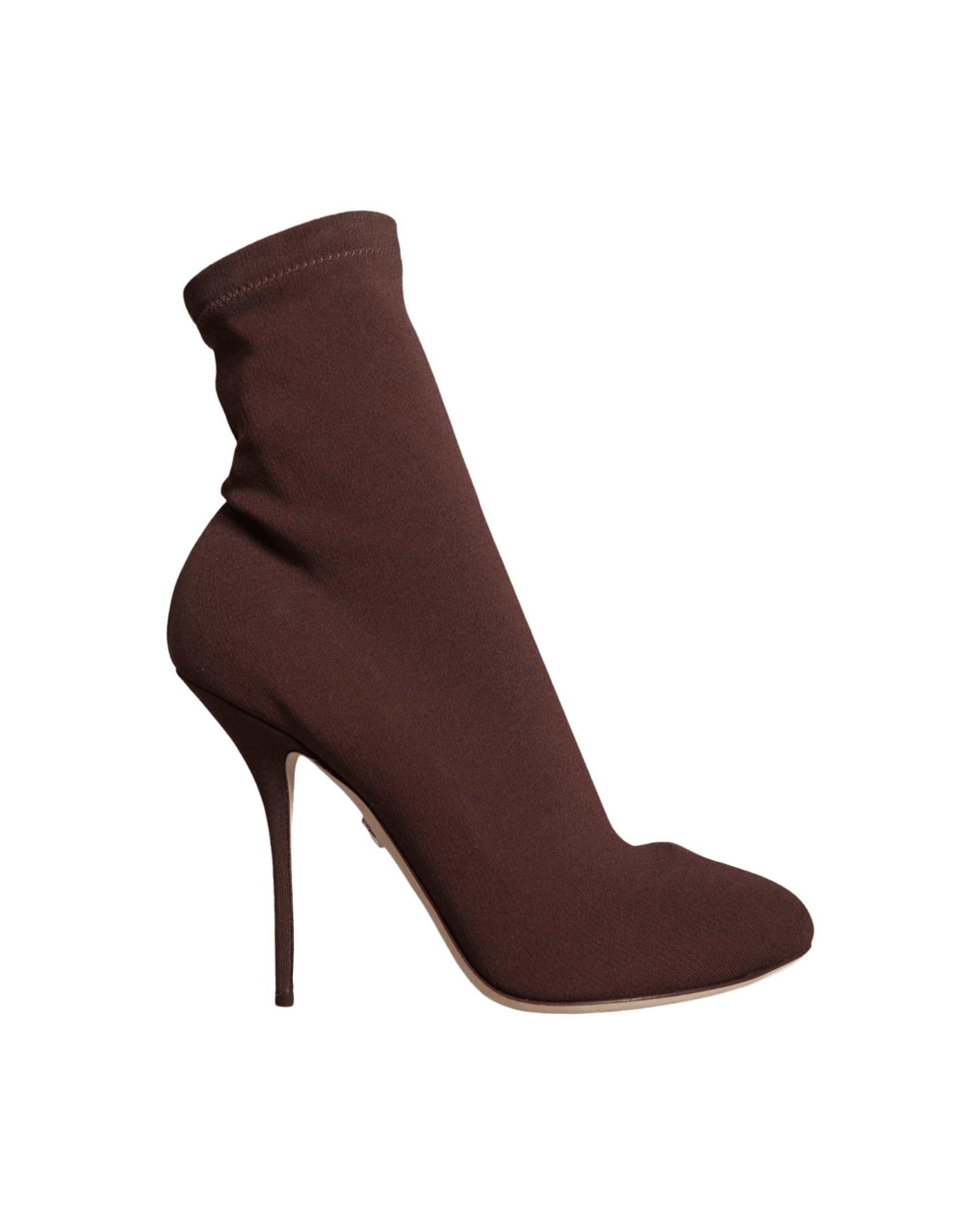 Dolce & Gabbana Brown Stiletto Heels Socks Ankle Boots Shoes Glam Steals