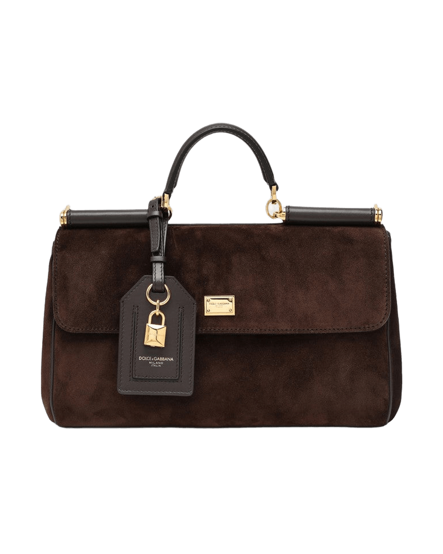 Dolce & Gabbana Brown Suede Leather Bag My Sicily Glam Steals