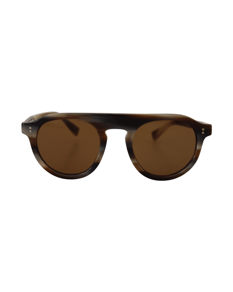 Dolce & Gabbana Brown Tortoise Oval Full Rim Sunglasses Glam Steals